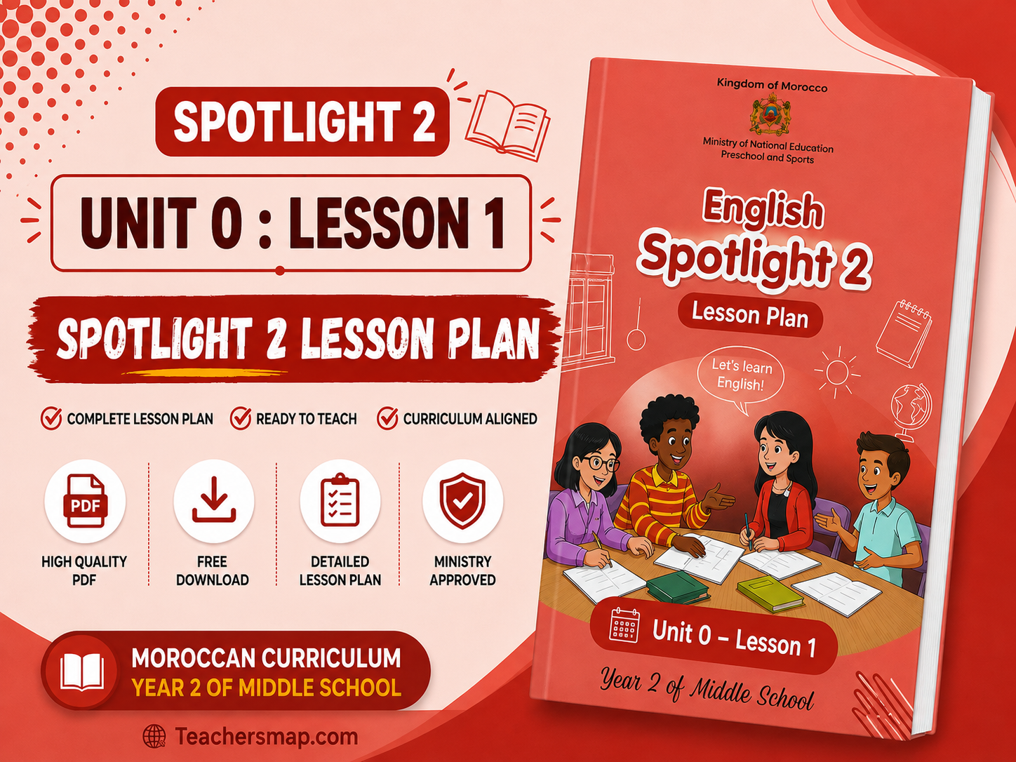 Spotlight 2 Unit 0 Lesson 1 - Nice to See You Again lesson plan cover