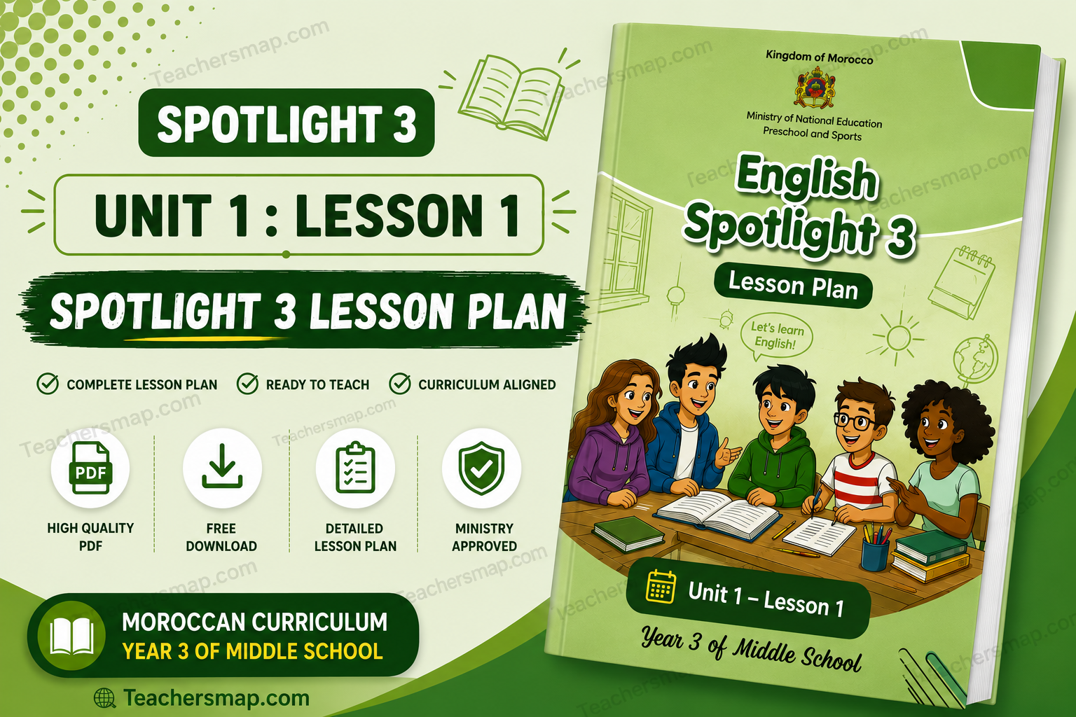 Spotlight 3 Unit 1 Lesson 1 - How Was Your Summer lesson plan cover