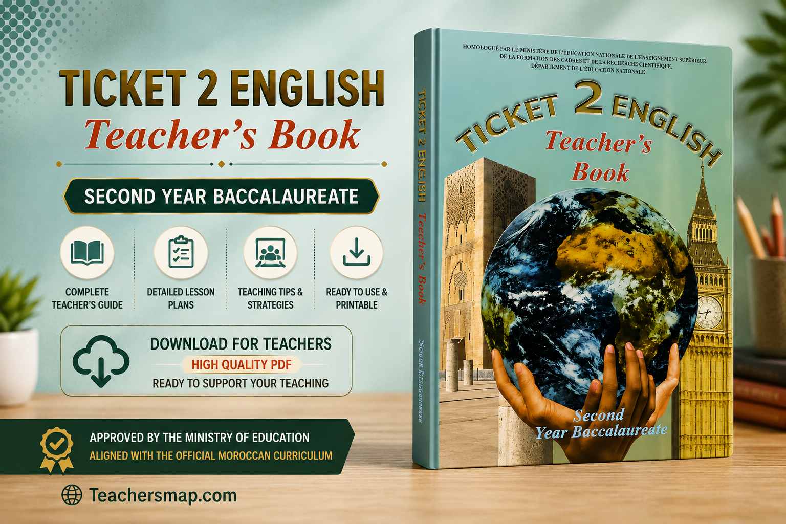 Ticket 2 English Teacher's Book PDF Cover TeachersMap
