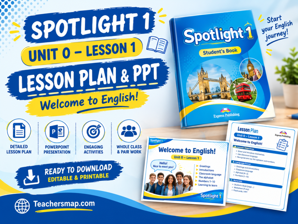 Spotlight 1 Unit 0 Lesson 1 Lesson Plan & PPT (Welcome to English!)