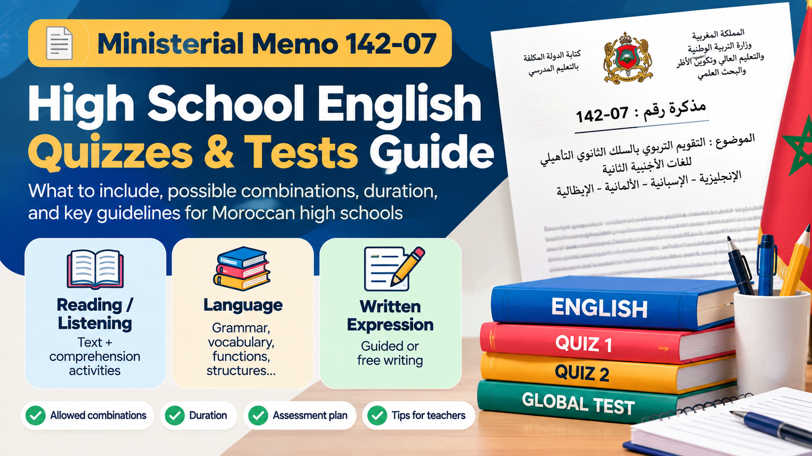 Ministerial Memo 142-07 Moroccan High School EFL Assessment Guide TeachersMap